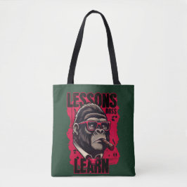 Women Gorilla Boss Lessons Learn Tote Tygkasse