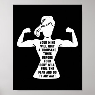 Women Gym Motivation Workout Motivational Fitness Poster