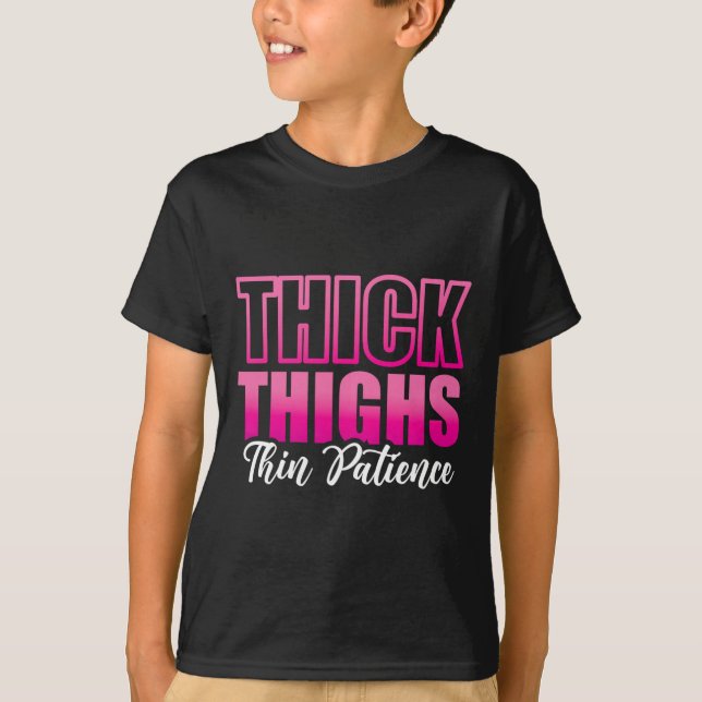 Women Gym Workout Fitness tränar tjock Thighs T Shirt (Framsida)