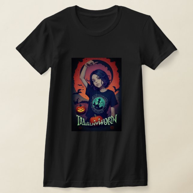 Women Halloween T Shirt (Laydown)