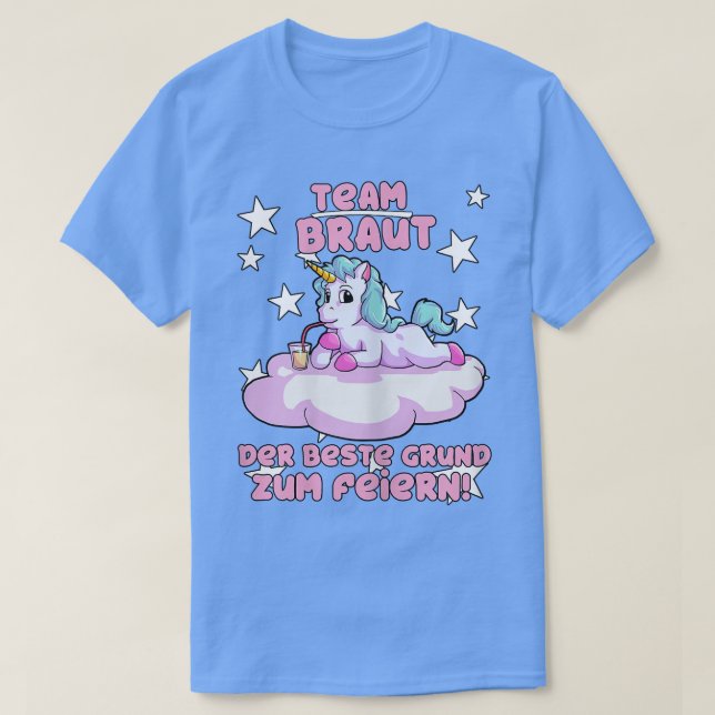 Women Hen Party Unicorn Team Bride 646 T Shirt (Design framsida)