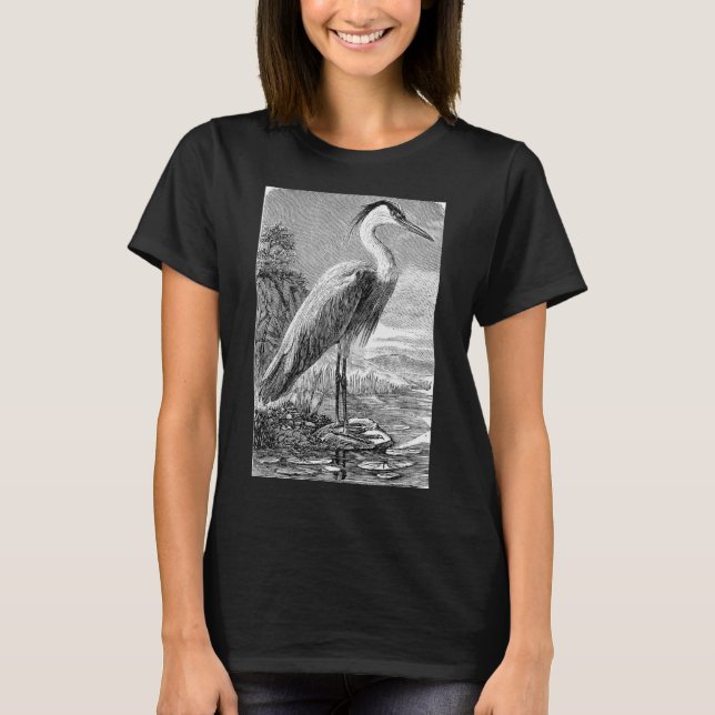 Women Heron T Shirt (Framsida)