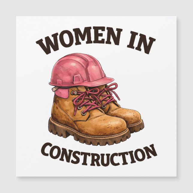 Women in Construction Work Boots and Hard Hat (Framsida)