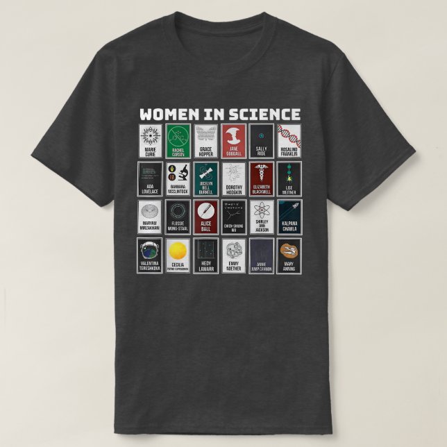 Women In Science  T Shirt (Design framsida)