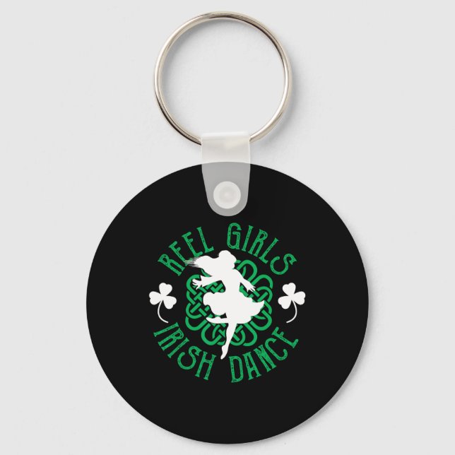Women Irish Step Dancer Step Dancing Reel Girls Ir Nyckelring (Framsida)