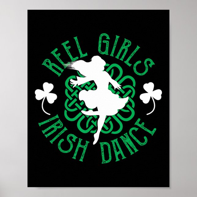 Women Irish Step Dancer Step Dancing Reel Girls Ir Poster (Framsidan)