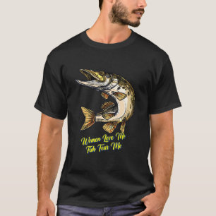Women Kärlek Me Fish fruktar mig Sarcastic Joke T Shirt
