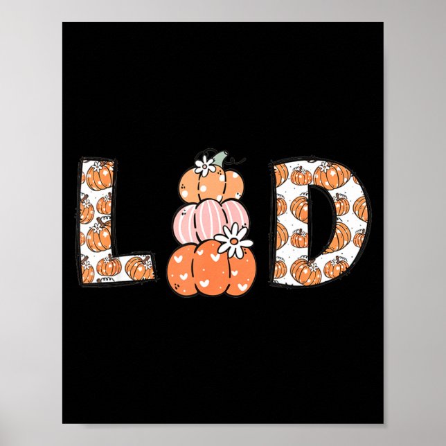 Women Labor And Delivery Nurse Fall Pumpkins Thank Poster (Framsidan)