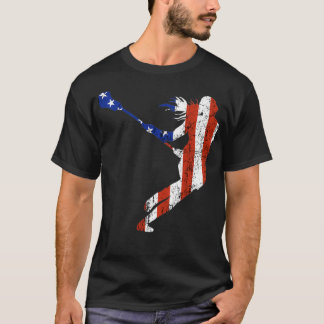 Women Lacrosse Player Patriotic USA Sport Team A T Shirt