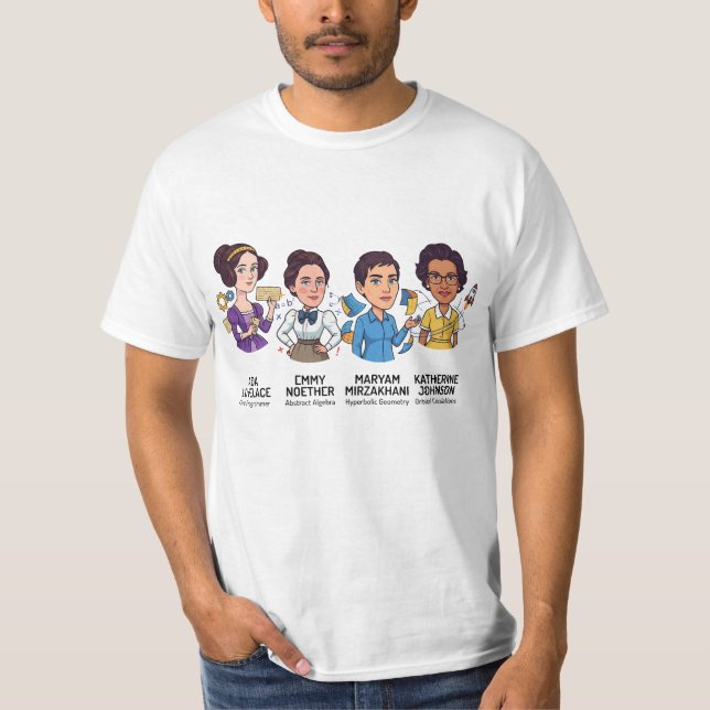 Women Legends of STEM: Pioneers of Mathematics & S T Shirt (Framsida)