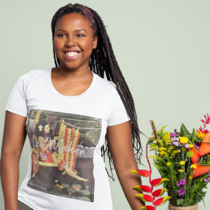 Women Lei Flower Graphic Tshirt T Shirt