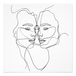 Women Line Art Fototryck