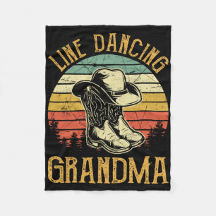 Women Line Dance Grandma Dancing Dancer Land Mu Fleecefilt
