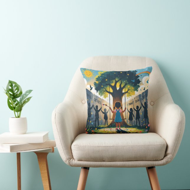 women llegging covered kids dreams kudde (Stol)