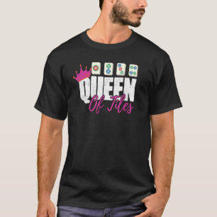 Women Mahjong China Game Tiles Mah Jongg Player T Shirt