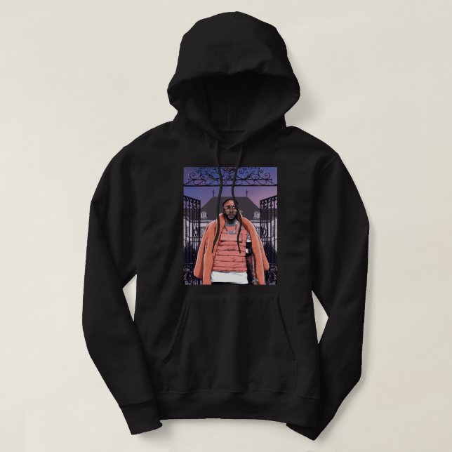 Women Manar 2Chainz Väster Hip hop Hoodie (Design framsida)