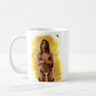 Women Manar Emily Ratajkowski in Ferrero Rocher Un Kaffemugg