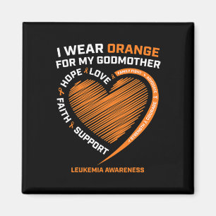 Women Manar I Bära Orange för min gudmor Leukemi Magnet