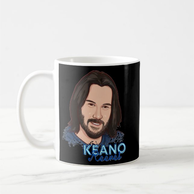 Women Manar Keanu Art Reeves Coola Gifts Kaffemugg (Vänster)