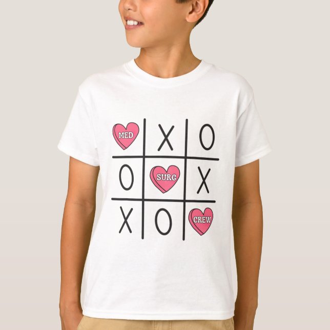 Women Med Surg Nurse Valentine's Day Medical Surgi T Shirt (Framsida)