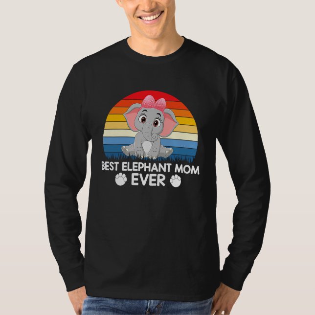 women men apparel  animals best elephant mom ever t shirt (Framsida)