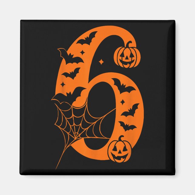 Women Men Couple Halloween Costume 6 7 Rizz Six Se Magnet (Framsidan)