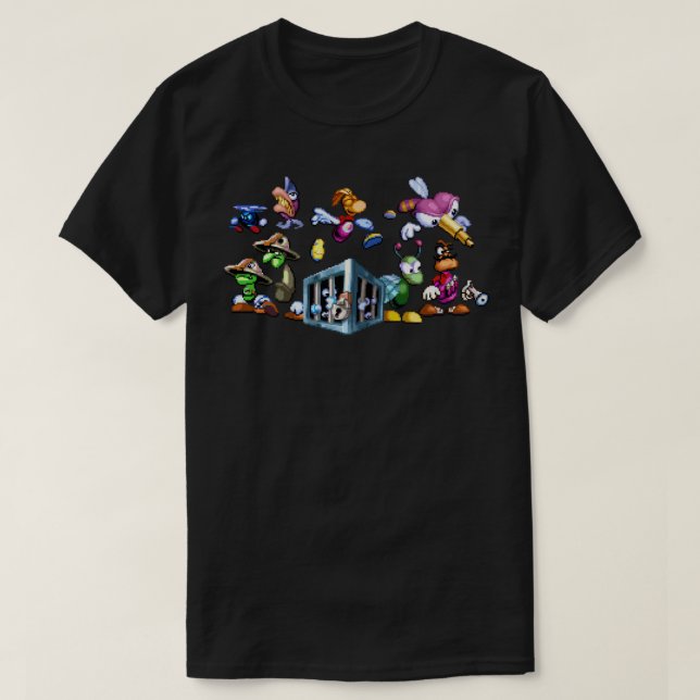 Women Men Rayman Original Enemies T Shirt (Design framsida)