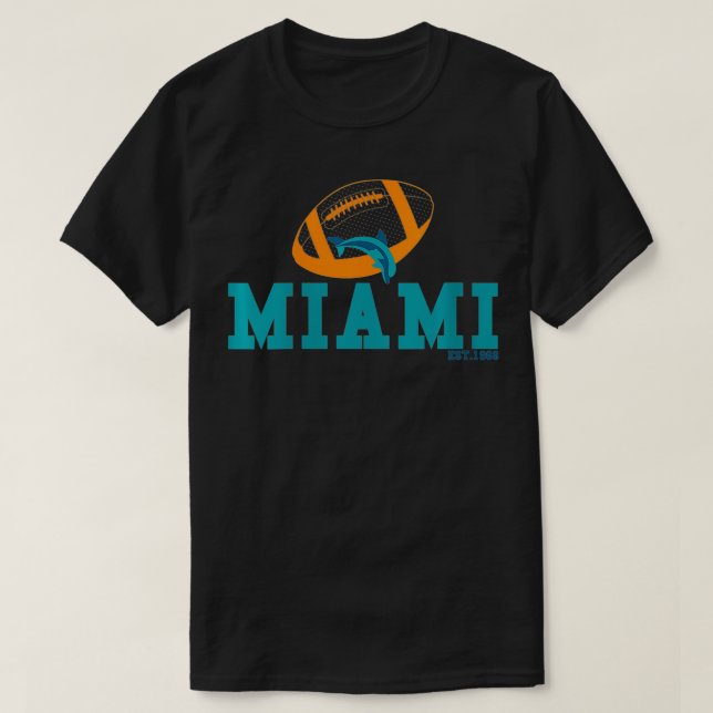Women Miami Sports Team Est T Shirt (Design framsida)