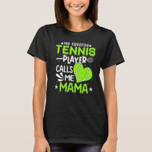 Women My Favorite Tennis Player ringer mig Mamma T Shirt