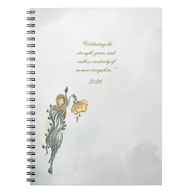 Women: Nature’s Quiet Power,  notebook  Anteckningsbok (Framsidan)