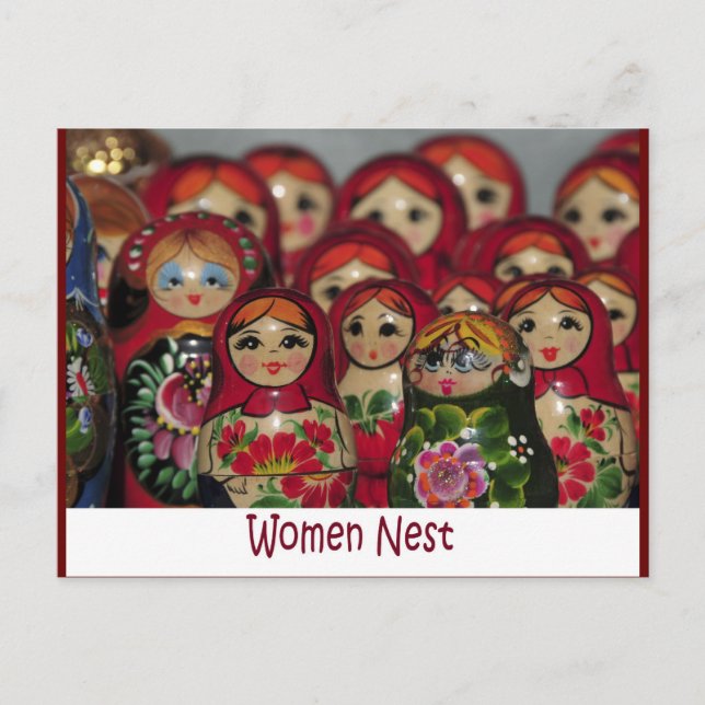 Women Nest, ryska kapningsdockor Vykort (Framsida)