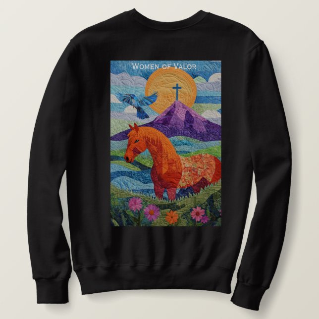Women of Valor Men's sweatshirt (Design baksida)