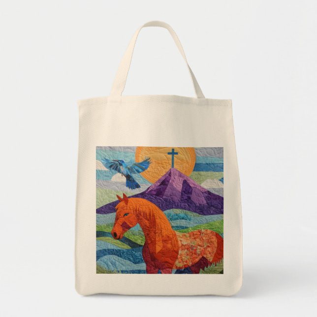 Women of Valor quilt tote Tygkasse (Framsidan)