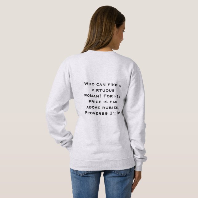 Women of Valor Sweatshirt T Shirt (Hel baksida)