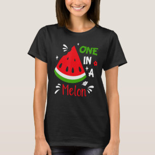 Women One in a Melon Watermelon Hej Summer Vibes T Shirt