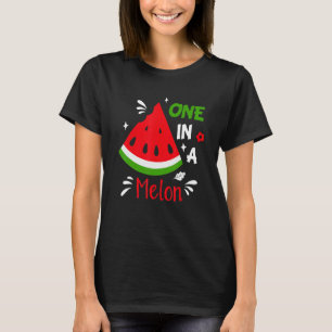 Women One in a Melon Watermelon Hej Summer Vibes T Shirt
