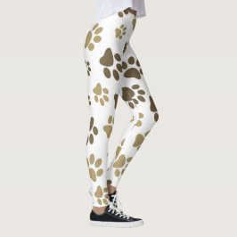 Women Paw Skriv ut fläckar Leggings