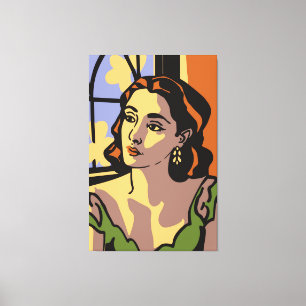 Women porträtt pop art canvastryck