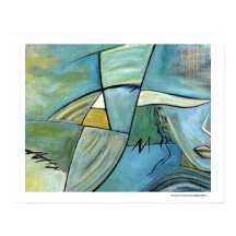 Women Porträtt Poster Figur Blue Abstrakt Art