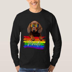 Women Pride Dachshund Hund Lgbt Gay Les Supporter  T Shirt