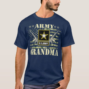 Women Proud Army Grandma United Stater USA flagga T Shirt