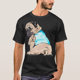 Women Pug Hund Tattoo Kärlek Grandma T Shirt