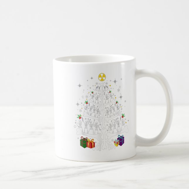 Women Radiology Skeleton Christmas Tree Xray Tech  Kaffemugg (Höger)