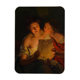 Women Reading a Kärlek Brev (av Waldmüller) Magnet