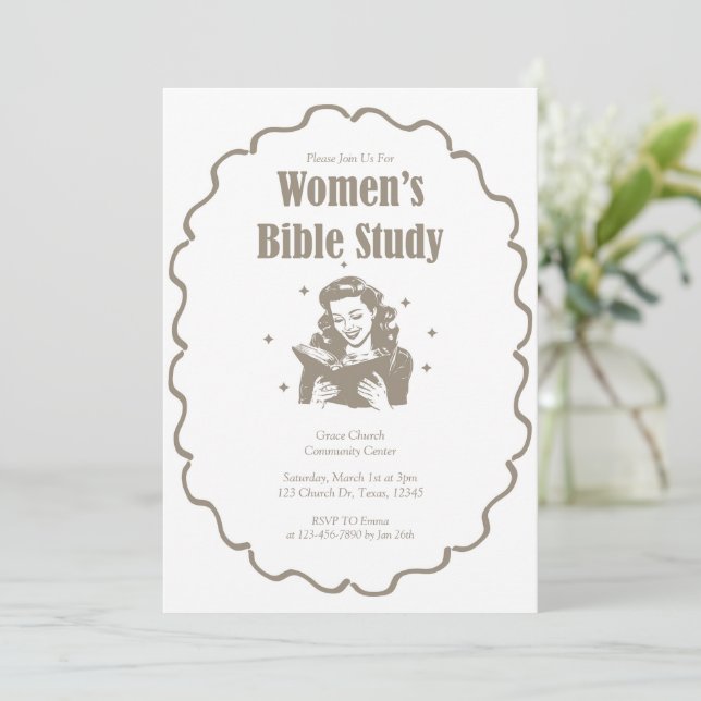 Women’s Bible Study Church Inbjudningar (Stående Fram)