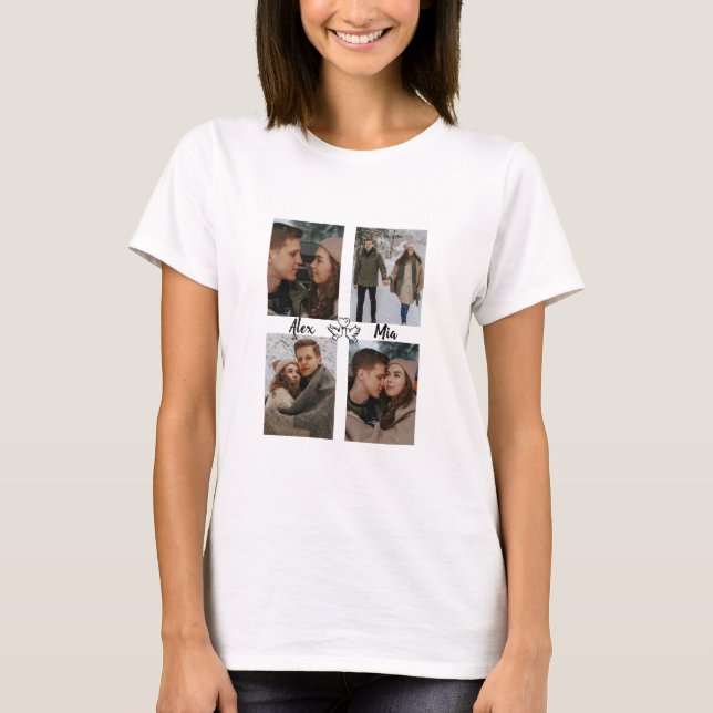 Women’s Forever Us Valentine Shirt Custom Photos T Shirt (Framsida)