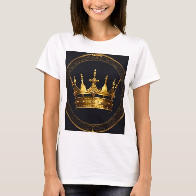 Women’s Queen Logo T-Shirt | Royal Crown Design Te (Framsida)