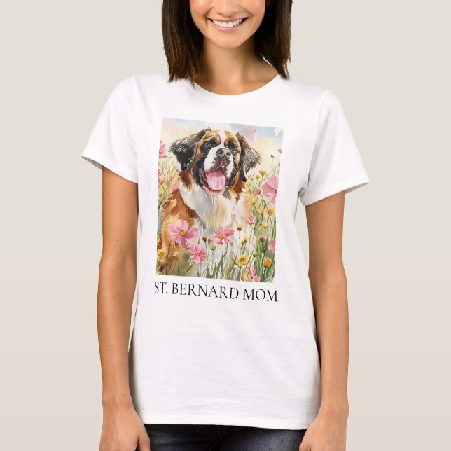 Women’s T-Shirt – Saint Bernard Mom Tee (Framsida)