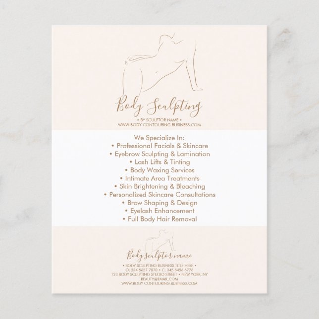 Women Sculpting Massage Body Contouring Flygblad (Framsidan)