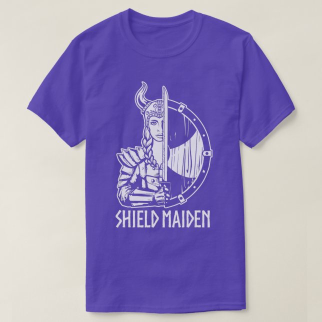 Women Shield Maiden Girl Viking T Shirt (Design framsida)